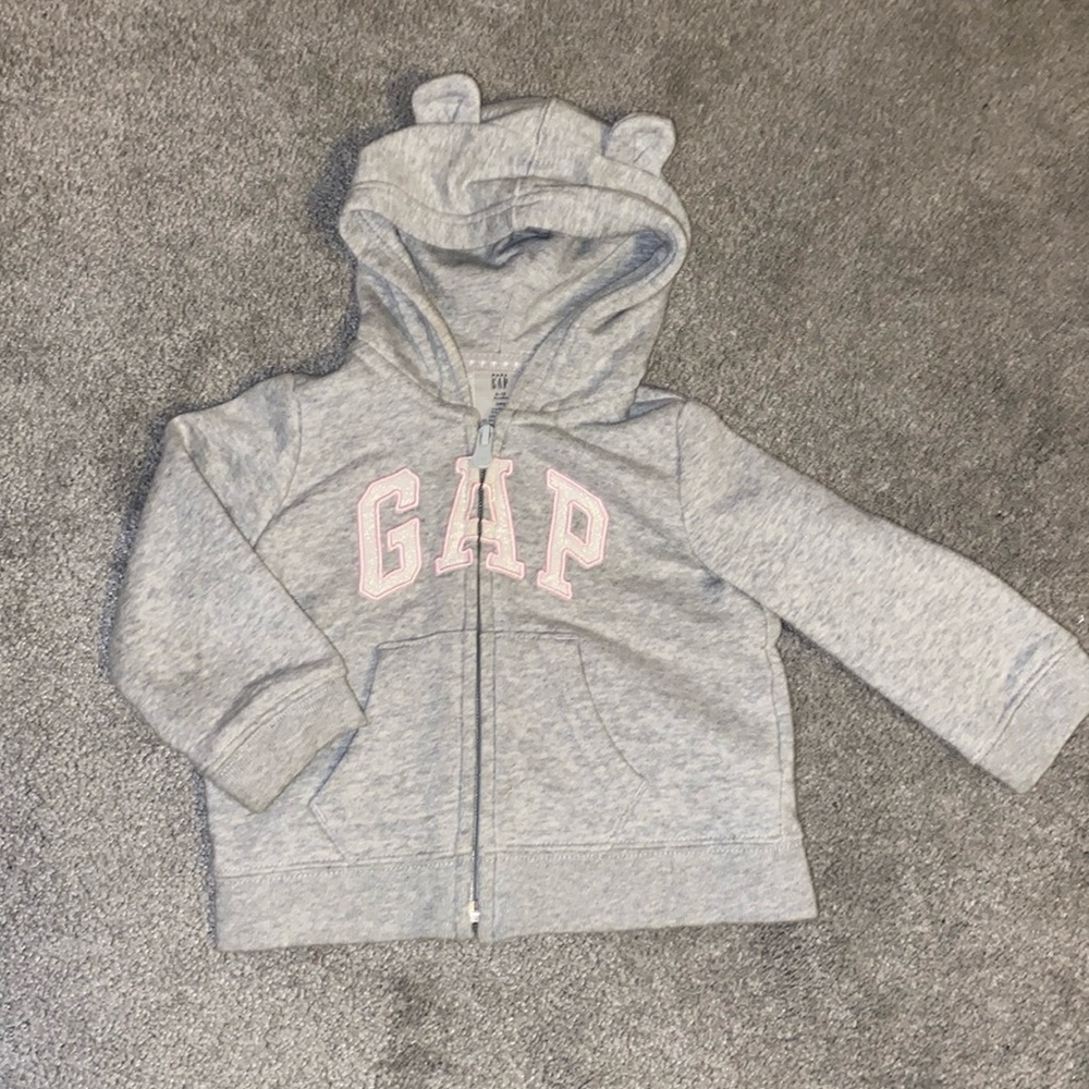 baby GAP Zip Hoodie with ears, 6-12 months